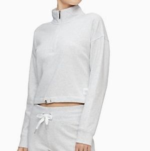 NWT Calvin Klein 3/4 zip pullover crop